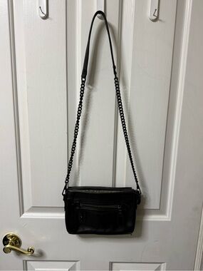 Classic Black Leather Crossbody Bag by Rebecca Minkoff